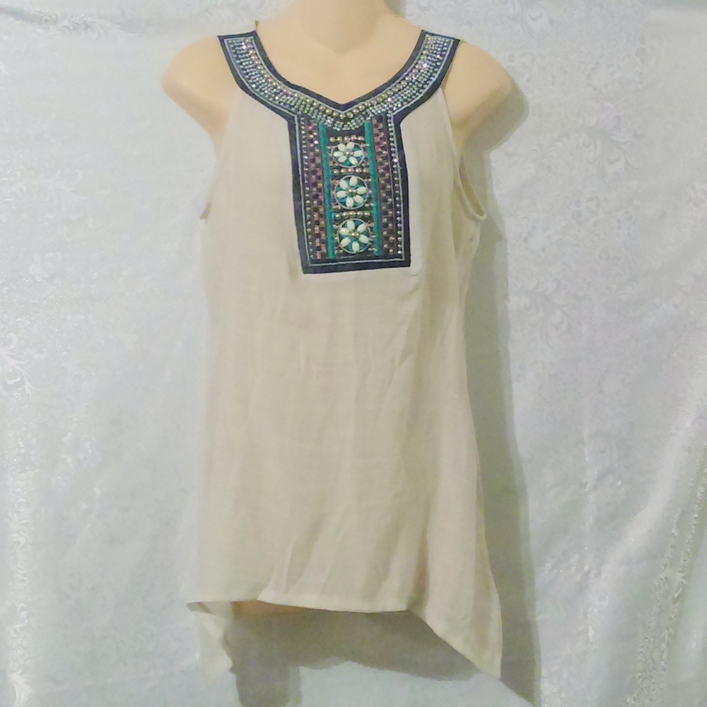 Wrangler Sheer Embellished Tank Top *